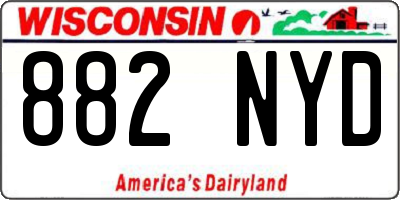 WI license plate 882NYD