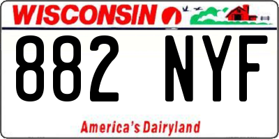 WI license plate 882NYF