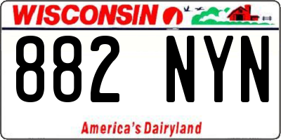WI license plate 882NYN