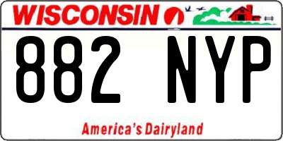 WI license plate 882NYP