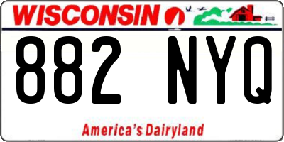 WI license plate 882NYQ