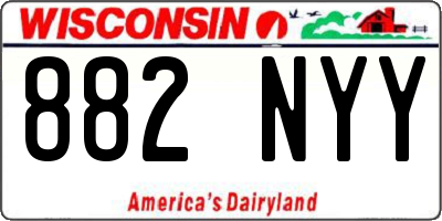 WI license plate 882NYY