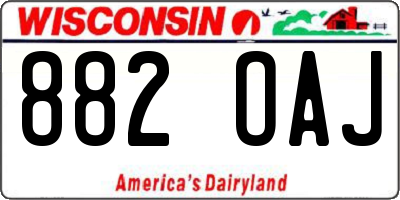 WI license plate 882OAJ