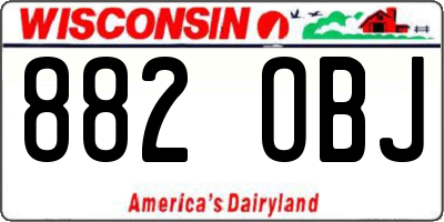WI license plate 882OBJ