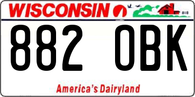 WI license plate 882OBK
