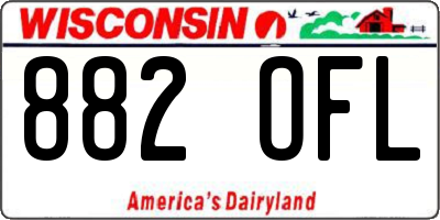 WI license plate 882OFL