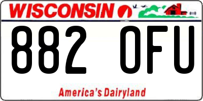 WI license plate 882OFU