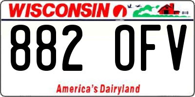 WI license plate 882OFV