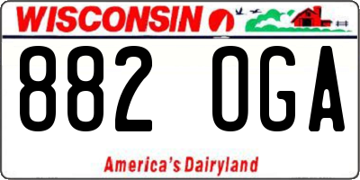 WI license plate 882OGA