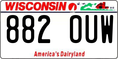 WI license plate 882OUW