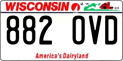 WI license plate 882OVD