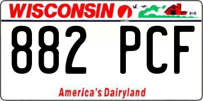 WI license plate 882PCF