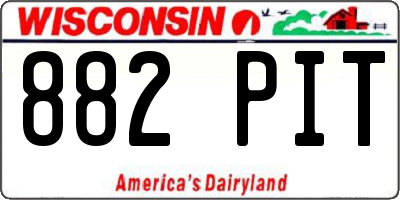 WI license plate 882PIT