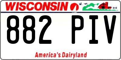 WI license plate 882PIV