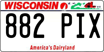 WI license plate 882PIX