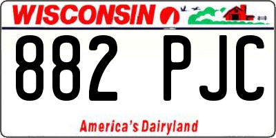 WI license plate 882PJC