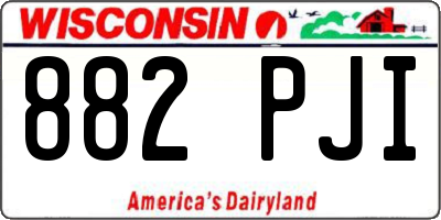 WI license plate 882PJI