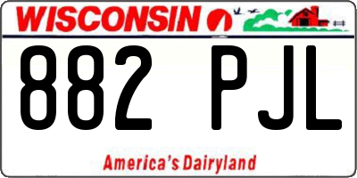 WI license plate 882PJL