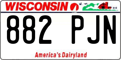 WI license plate 882PJN