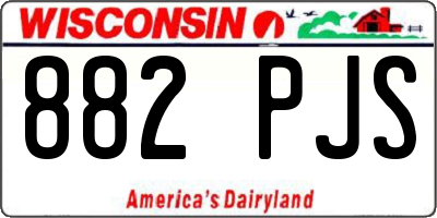 WI license plate 882PJS