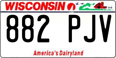 WI license plate 882PJV