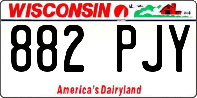 WI license plate 882PJY