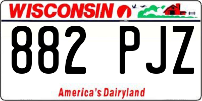 WI license plate 882PJZ