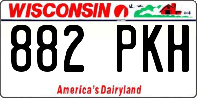 WI license plate 882PKH