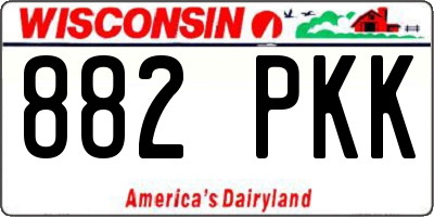 WI license plate 882PKK