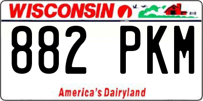 WI license plate 882PKM