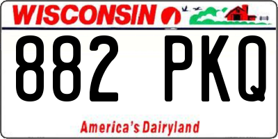 WI license plate 882PKQ