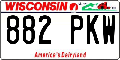WI license plate 882PKW