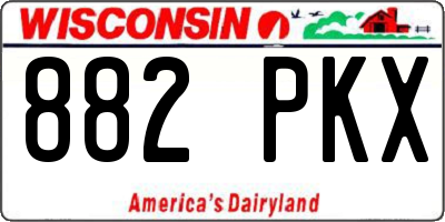 WI license plate 882PKX