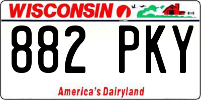 WI license plate 882PKY