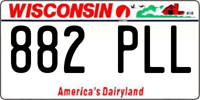 WI license plate 882PLL