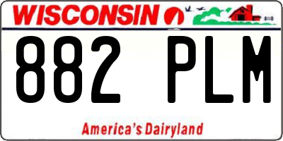 WI license plate 882PLM