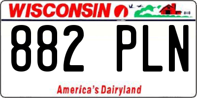 WI license plate 882PLN