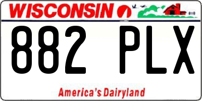 WI license plate 882PLX