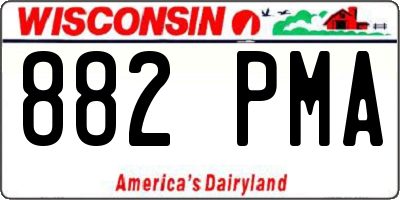 WI license plate 882PMA