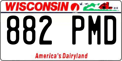 WI license plate 882PMD