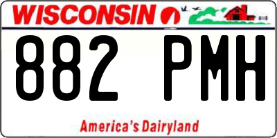 WI license plate 882PMH