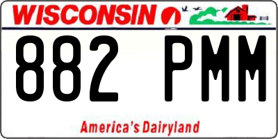 WI license plate 882PMM