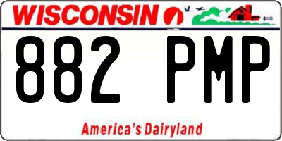 WI license plate 882PMP