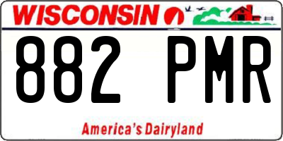 WI license plate 882PMR