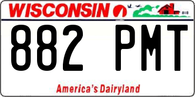 WI license plate 882PMT