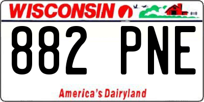 WI license plate 882PNE