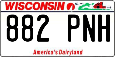 WI license plate 882PNH