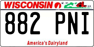 WI license plate 882PNI