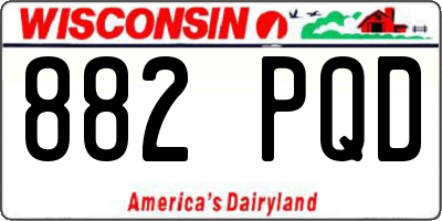 WI license plate 882PQD