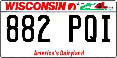 WI license plate 882PQI